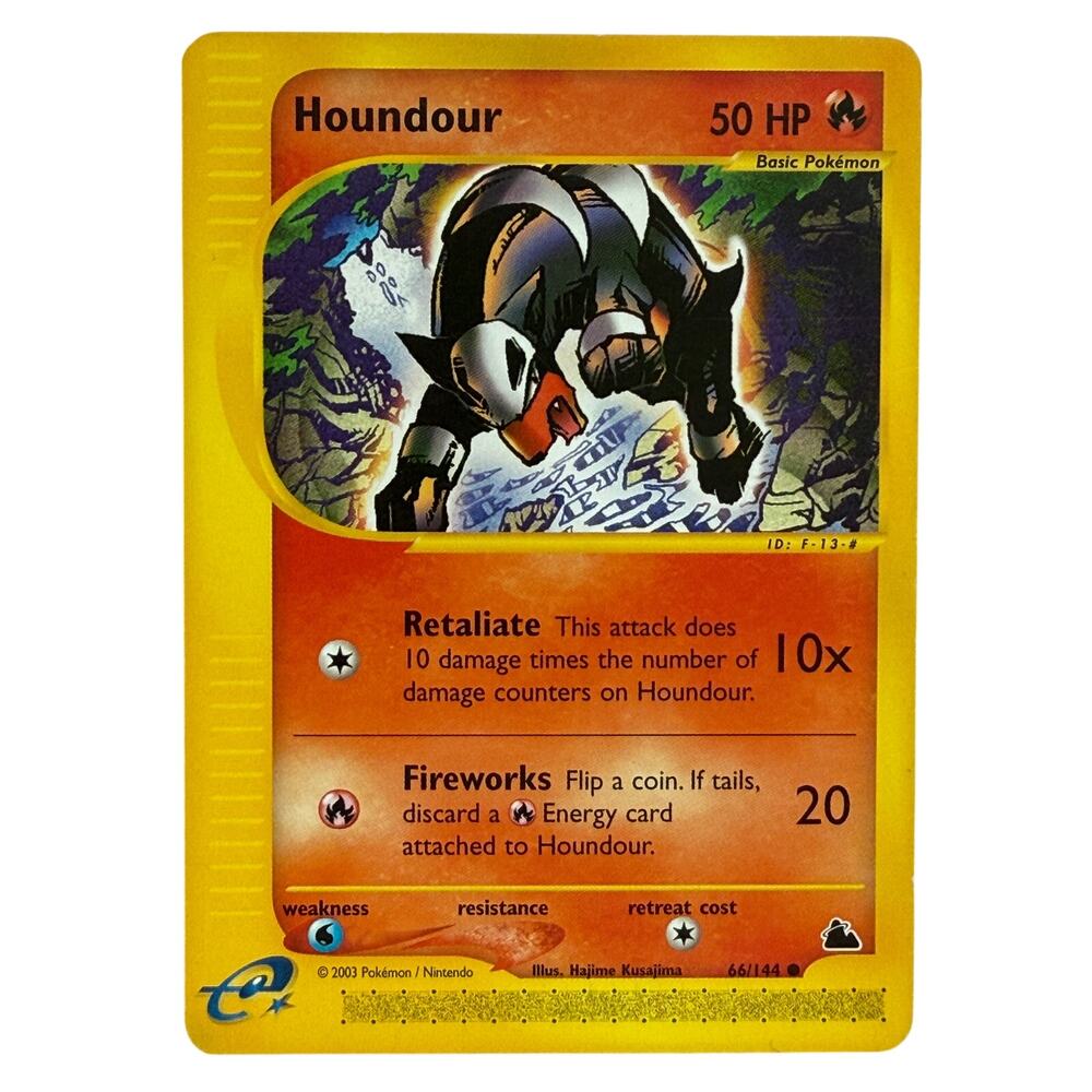 Pokémon TCG Houndour 66/144 Skyridge 2003 E-Series Non Holo Vintage Card EX-NM